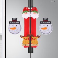 크리스마스 냉장고 문 손잡이 커버 산타 클로스 보호 장갑 전자 레인지 파티 장식용