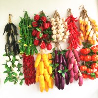 고추 넝쿨 복숭아 모형 마늘 옥수수 고구마 장식 소품