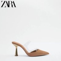 ZARA 자라 하이힐 투명 스트랩 뮬 힐