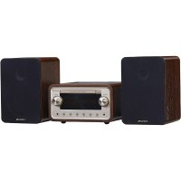 SANSUI 진공관 하이브리드 앰프 탑재 CD 스테레오 시스템 SMC-300BT 브라운