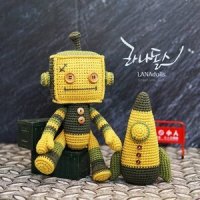 [라나돌스의 손뜨개인형 책 속 키트] 크로보와 로케트 DIY (도안 미포함)