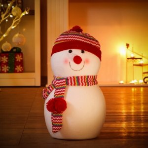 빨간모자 동글 눈사람인형성탄선물 크리스마스장식