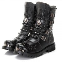 punk boots 겨울용 남자 바이크부츠 오토바이 방한 부츠 가볍고 따뜻한 가죽 전투화