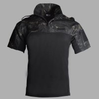 Summer Short Sleeve Military Uniform Tops Army Fan Combat Tactical Camouflage Clothes Outdoor CS Tra