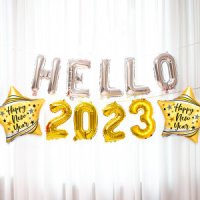 연말파티 스타해피뉴이어 hello 2023 풍선 세트