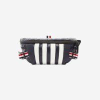 톰브라운 립스톱 트라이컬러 위빙 사선 범백 Thom Browne Ripstop Tricolor Webbing 4-Bar Bum Bag