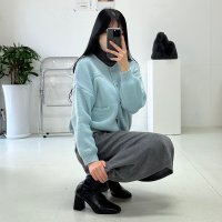 엣지 주머니 니트 가디건 데일리룩 ootd 꾸안꾸