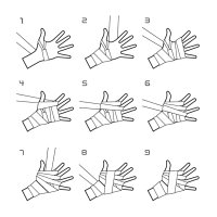 코튼 복싱 붕대 손목 2 롤 전투는 권투 스포츠를 보호 무에Handwraps 훈련 장갑