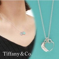 티파니앤코 미니 더블 하트 태그 16/18inch 팬던트 목걸이 TIFFANY MINI DOUBLE HEART TAG PEND