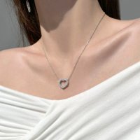 볼륨 하트 목걸이 silver925 heart necklace