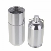 5X Aluminum Alloy Cigarette Holder Capsule Case Waterproof Pill Toothpick Holder Key Ring