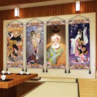 일본식 바란스 주방 가림막 일본 벽화 벽장식 파티션