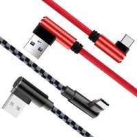 ㄱ자 게이밍 케이블 USB C타입 케이블 충전기선 삼성 갤럭시 고속 충전 롱케이블 90도 (1M 2M)