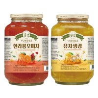 꽃샘식품 본비 블렌디드 액상차 2kg x 2개 한라봉오미자 유자생강