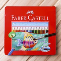 독일 FABER CASTELL 24색 수채 색연필 붓 세트