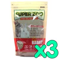 SUPER ZOO 수퍼주 프리미엄 큰토끼사료 730g x3개 성토사료