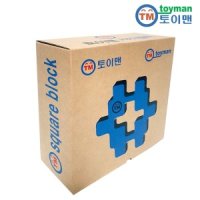 토이맨 뉴꼬마사각블럭 58pcs 바퀴포함 블록 완구 장난감 퍼즐 와플 십자