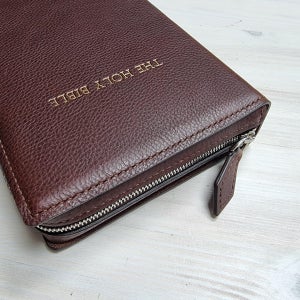 이니셜각인 성경책 가죽리폼 맞춤제작 성경커버 지퍼형, 하고재비