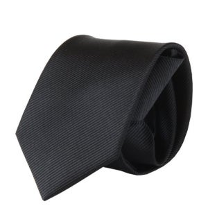 [더셔츠스튜디오] 블랙 골지 자동넥타이 N22-109