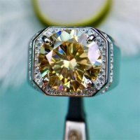 모이사나이트 10 캐럿 Moissanite 다이아몬드 반지 남자 라운드 하트와 화살표 컷 선물 쥬얼리