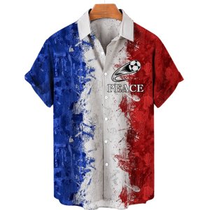 남자 세계 축구 팀 팬 문화 여름 하와이 셔츠 게임 유니폼 유니섹스