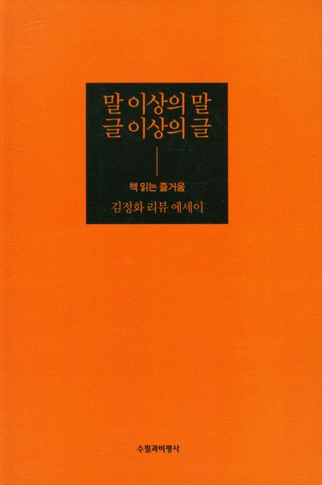 말 이상의 말, 글 이상의 글 : 김정화 리뷰 에세이 표지