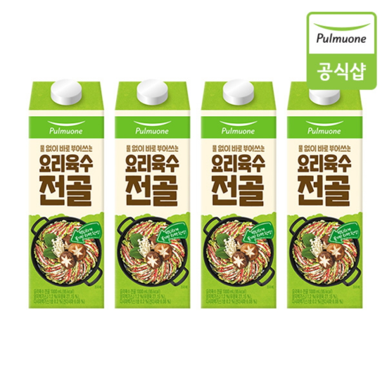<b>풀무원</b> 요리육수 전골 (1000mlX1EA) 4개