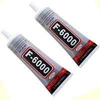 110ml F6000 슈퍼 액체 접촉 접착제 2 개  크리스탈 쥬얼리 본드 가죽 나무 금속 수리 전화 화면 유리 네일