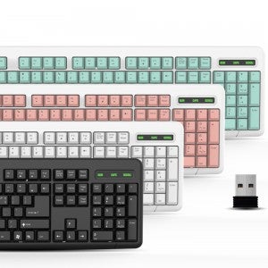 QSENN K1000 무선키보드 (블랙, 키스킨 포함)