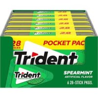 Trident 트라이던트 스피어민트 민트 츄잉껌 껌 무설탕 28개입 6팩