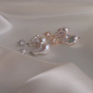 [은침]유럽 바로크진주 드롭 귀걸이, 펄바이준(pearl by june)