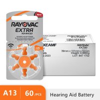 아연 공기 Rayovac 초고성능 보청기 배터리 60 x 13 A13 PR48