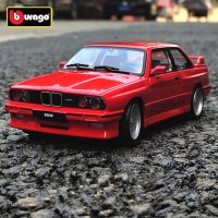 Bburago 1 24 1988 BMW 3 시리즈 M3 E30 합금 스포츠카 모델 다이캐스