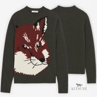 메종키츠네 22FW FOX HEAD 자쿼드 오버사이즈 울 니트 KG