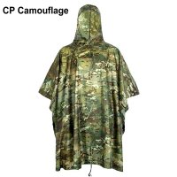 군용 방수 지퍼 카모 비옷 다기능 판초 위장 커버 캠핑 사냥 쉼터 비상 비옷