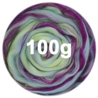 혼합 양모 로빙 100g 메리노 혼합 펠트 울 섬유 Felting 키트 손 염색 양모 재료 바느질 NO 02