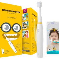 BRUSH MONSTER 브러쉬 몬스터 스마트폰 연동 어린이용 스마트 트래킹 전동 칫솔[AR기능으로 올바른 치약을 가이드] 닦아 남아 감지 닦는 방법 지도 치약 리포트