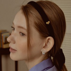 타티아나 Eileen Velvet Heart Hair band HB2221