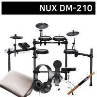 NUX 전자드럼 풀패키지 보급형 누엑스 뉴엑스 아로마 기본매트 DM-210 DM210 ADX20