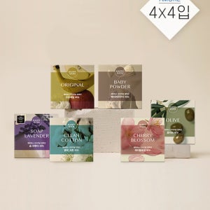[해피바스] 오리지널컬렉션 비누 16입(4입 X4) DT05XX00215