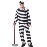 남자를위한 할로윈 의상 블러디 로 코스프레 의상 줄무늬 교도소 학교 파티 멋진 옷 유니폼