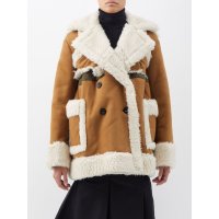 SACAI 사카이 여성 더블 브레스트 인조 시어링 코트 퍼 시어링코트 1491354