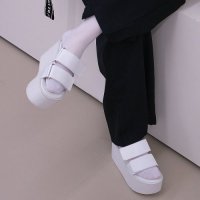 [모어모어노이즈] Platform Velcro Slides M2101 9cm (White) M2101WH