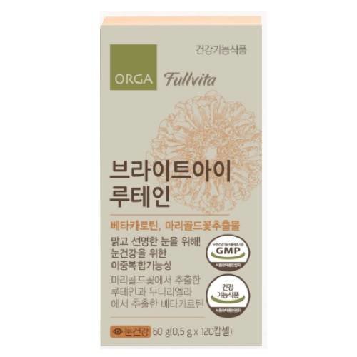 [롯데백화점] <b>올가홀푸드</b> [2박스][풀비타] 브라이트아이 루테인 60g(0.5g x 120캅셀) LE1205924466