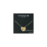 코치 여자명품목걸이 Coach Pave Signature Heart Necklace Tone 80006318NWT CE993