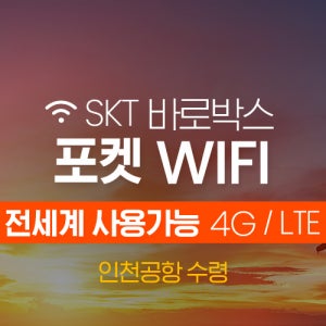 [즉시확정] 전세계 사용 가능 4G 포켓와이파이 SKT 바로박스