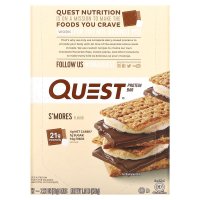 퀘스트뉴트리션 Quest Nutrition 프로틴 바 스모어 개당 60g 12개 단백질바 분리유청단백질 WPI