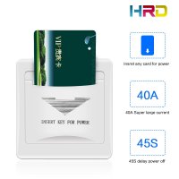 흰색 삽입 PVC 플라스틱 종이 RFID 카드 40A 호텔 벽 스위치 45 초 지연 객실 125KHz 13 56MHz