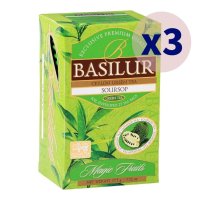 BASILUR 베질루르 Soursop 사워솝 그린티 티백 25개입 3개