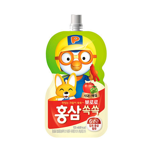 뽀로로 뽀로로 홍삼쏙쏙 오렌지 100ml 20개